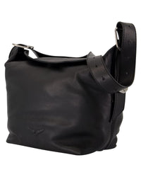 Zadig Voltaire Leather Messenger Bag Women Black | Black Crossbody Bags