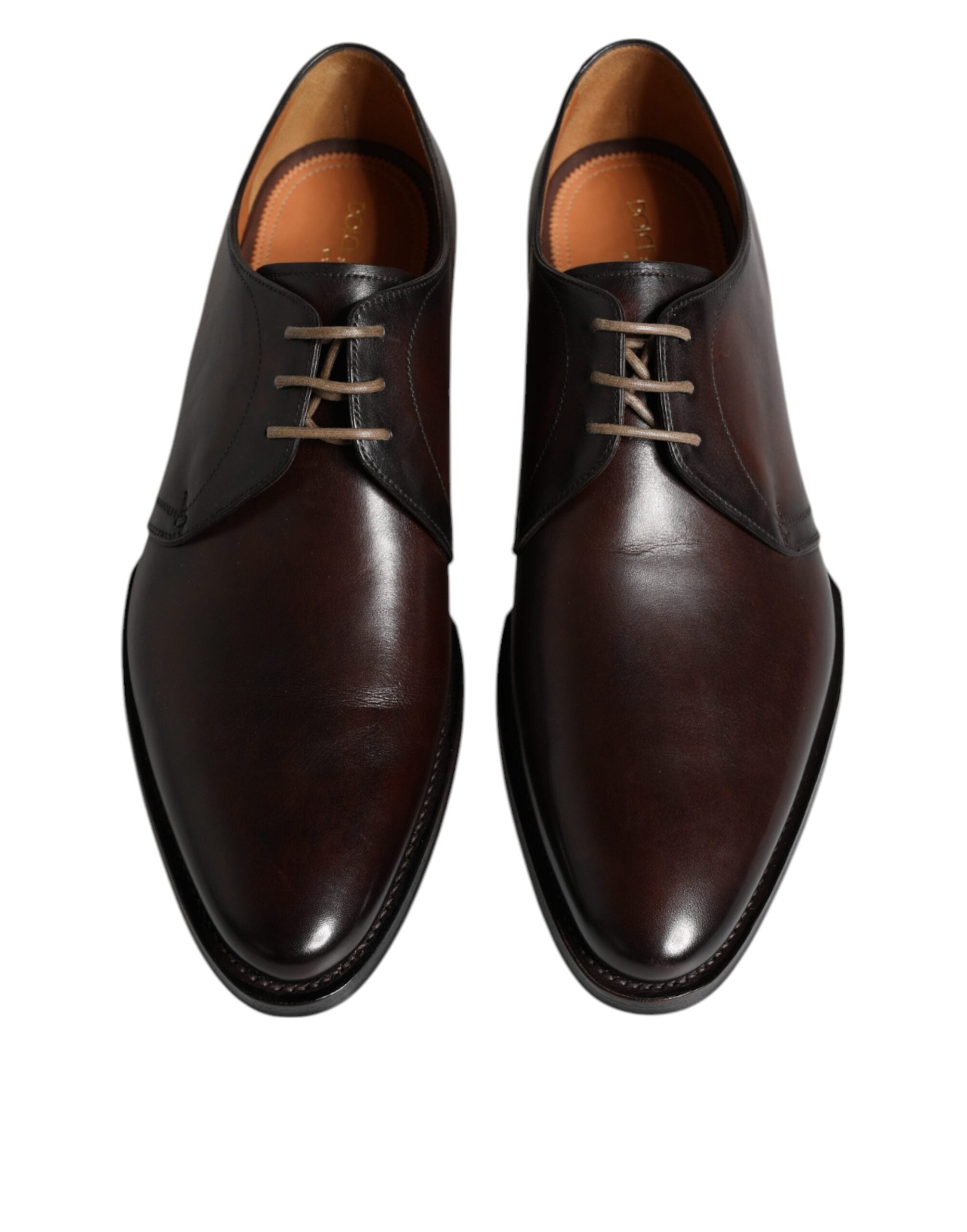 Dolce & Gabbana Dolce & Gabbana Brown Leather Lace Up Men Derby Formal Men's Shoes