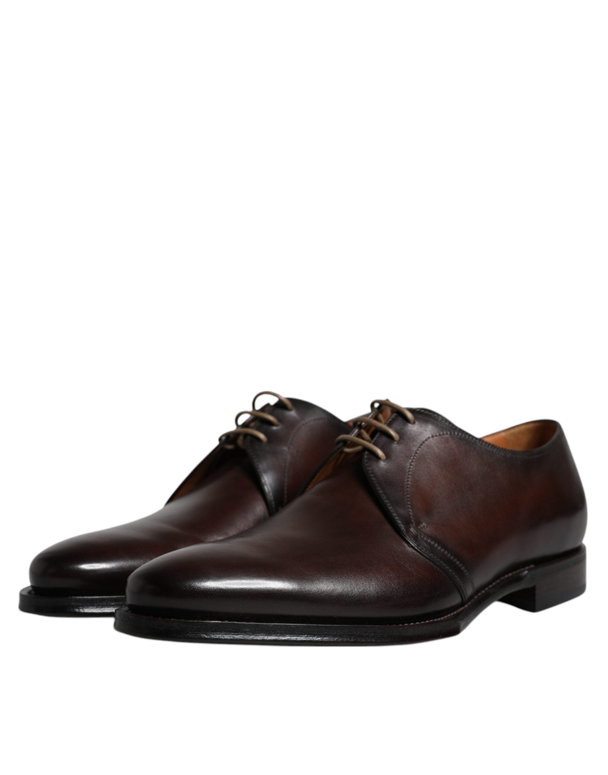 Dolce & Gabbana Dolce & Gabbana Brown Leather Lace Up Men Derby Formal Men's Shoes