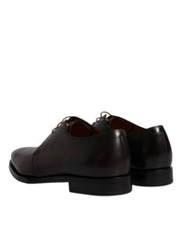 Dolce & Gabbana Dolce & Gabbana Brown Leather Lace Up Men Derby Formal Men's Shoes
