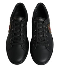 Dolce & Gabbana Black London Sacred Heart Men Sneakers Men's Shoes