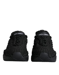 Dolce & Gabbana Black Knitted Daymaster Sneakers Women's Shoes