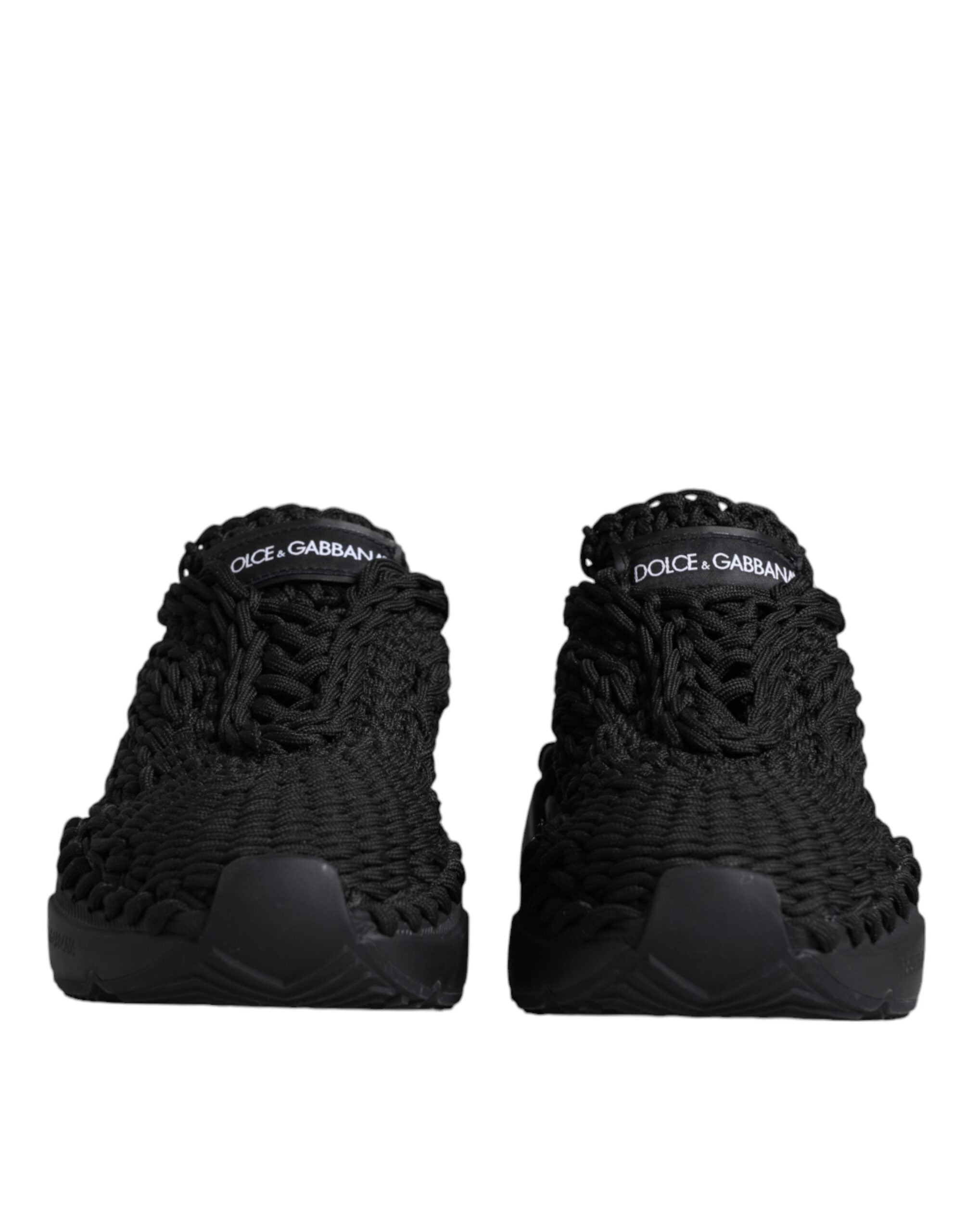 Dolce & Gabbana Black Knitted Daymaster Sneakers Women's Shoes