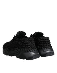 Dolce & Gabbana Black Knitted Daymaster Sneakers Women's Shoes