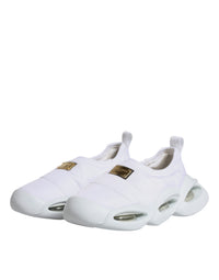 Dolce & Gabbana White Padded Fabric Low Top Sneakers Women's Shoes