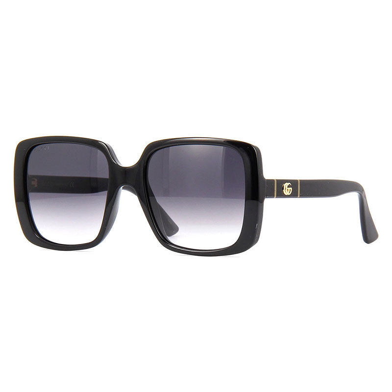Gucci Gucci Sunglasses Rectangle Full Rim, Black Frame and Grey Lens GG0632S001
