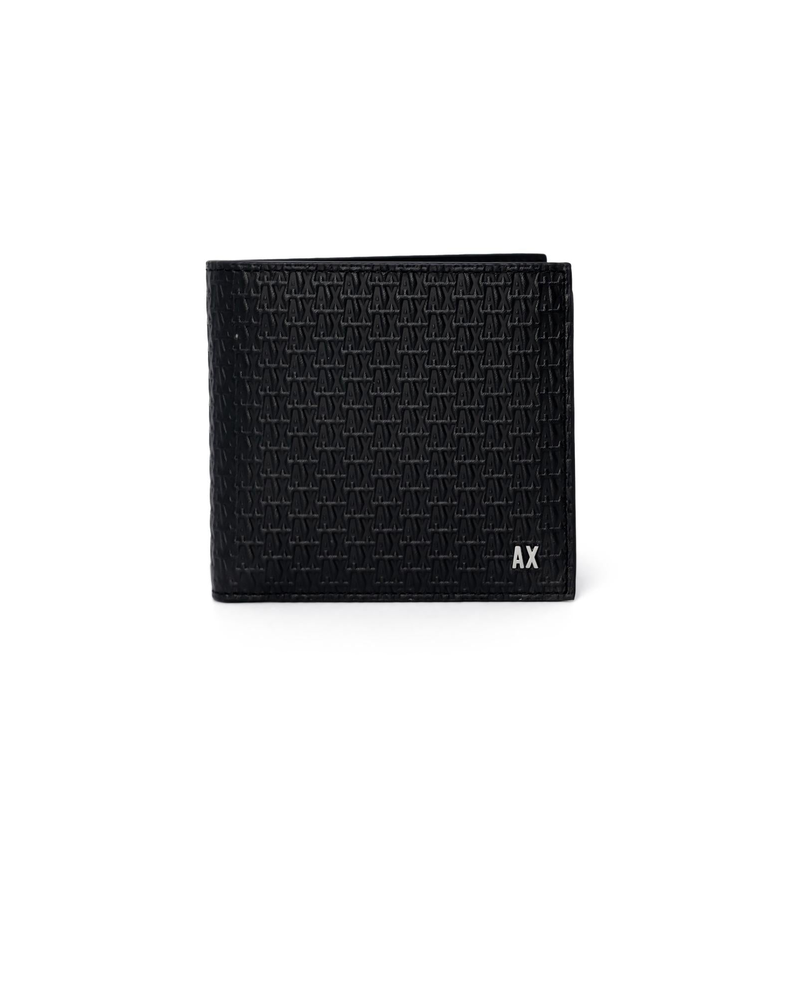 Armani Exchange AX Leather Wallet Black Black