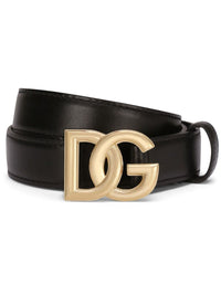 DOLCE & GABBANA Dolce & Gabbana Women Calfskin Belt With Dg Logo