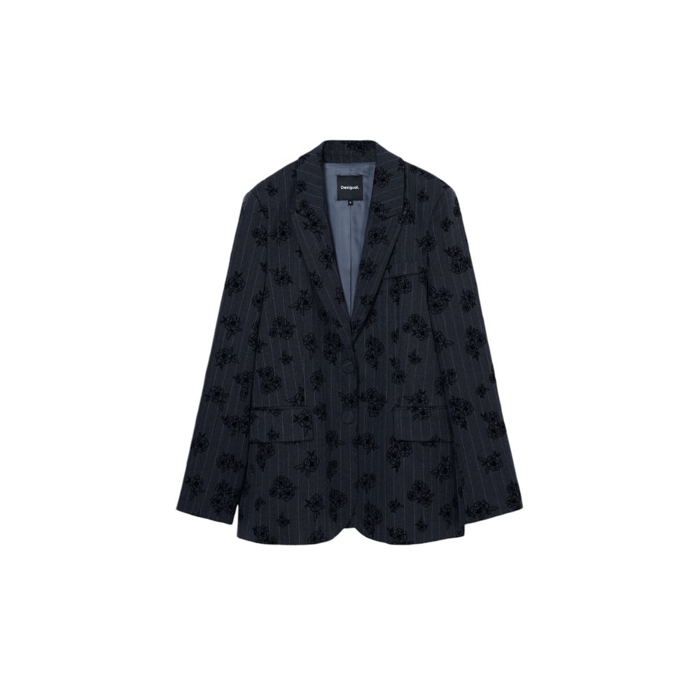 Desigual Desigual Gray Polyester Suits & Women's Blazer
