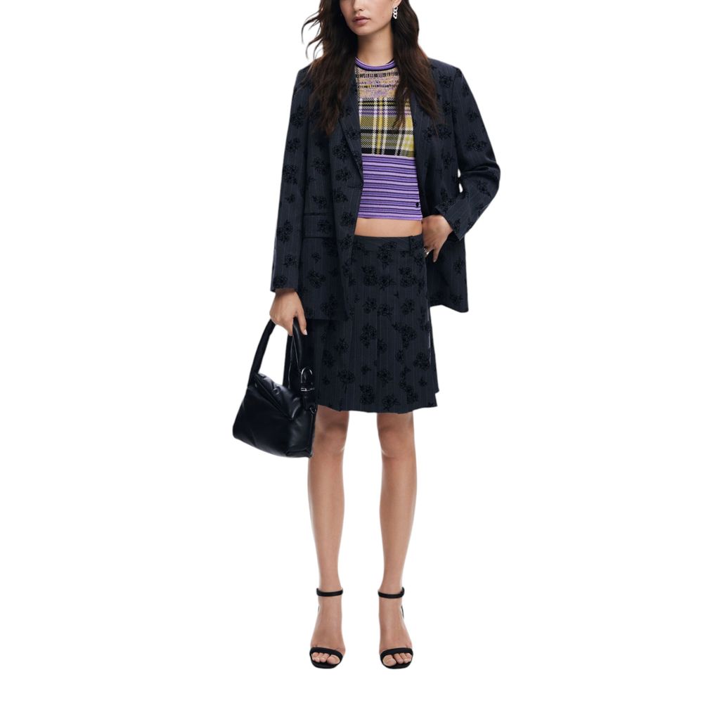 Desigual Desigual Gray Polyester Suits & Women's Blazer