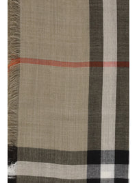 BURBERRY Burberry Men Check Reversible Wool And Silk Scarf