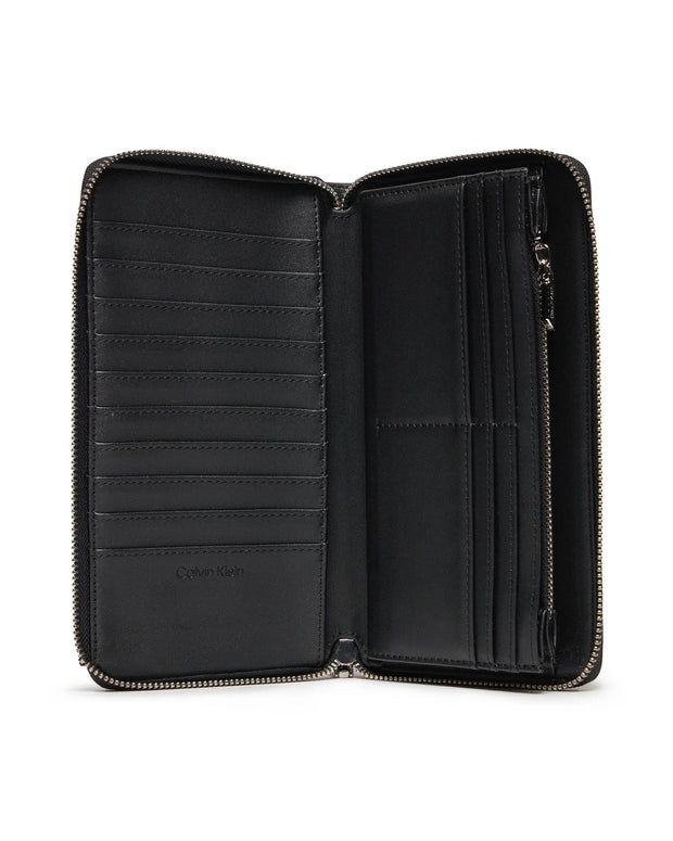 Calvin Klein Zippered  Wallet with Polyester-Polyurethane Material