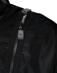 Dolce & Gabbana Black Nylon Full Zip Men Bomber Men's Jacket