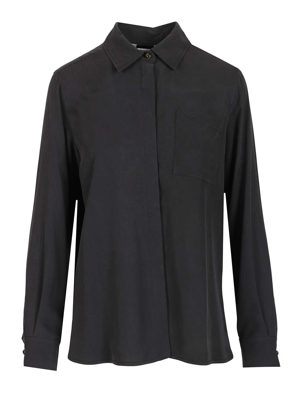 Max Mara Max Mara Women Siamese Shirt In Washed Silk