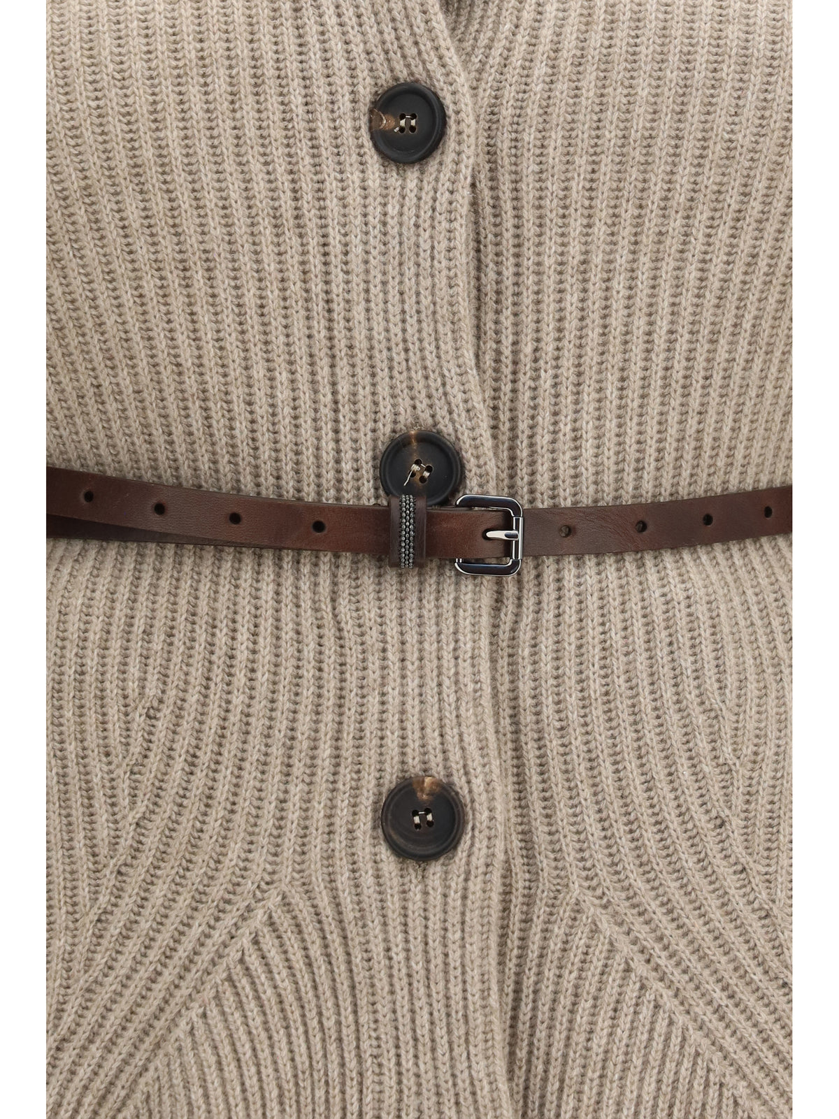 BRUNELLO CUCINELLI Brunello Cucinelli Women High Neck Cardigan With Belt