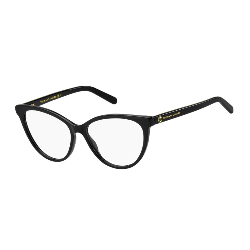 Marc Jacobs Eyeglasses Cat Eye Full Rim, Black Frame and Clear Demo Lenses Lens MARC560080700