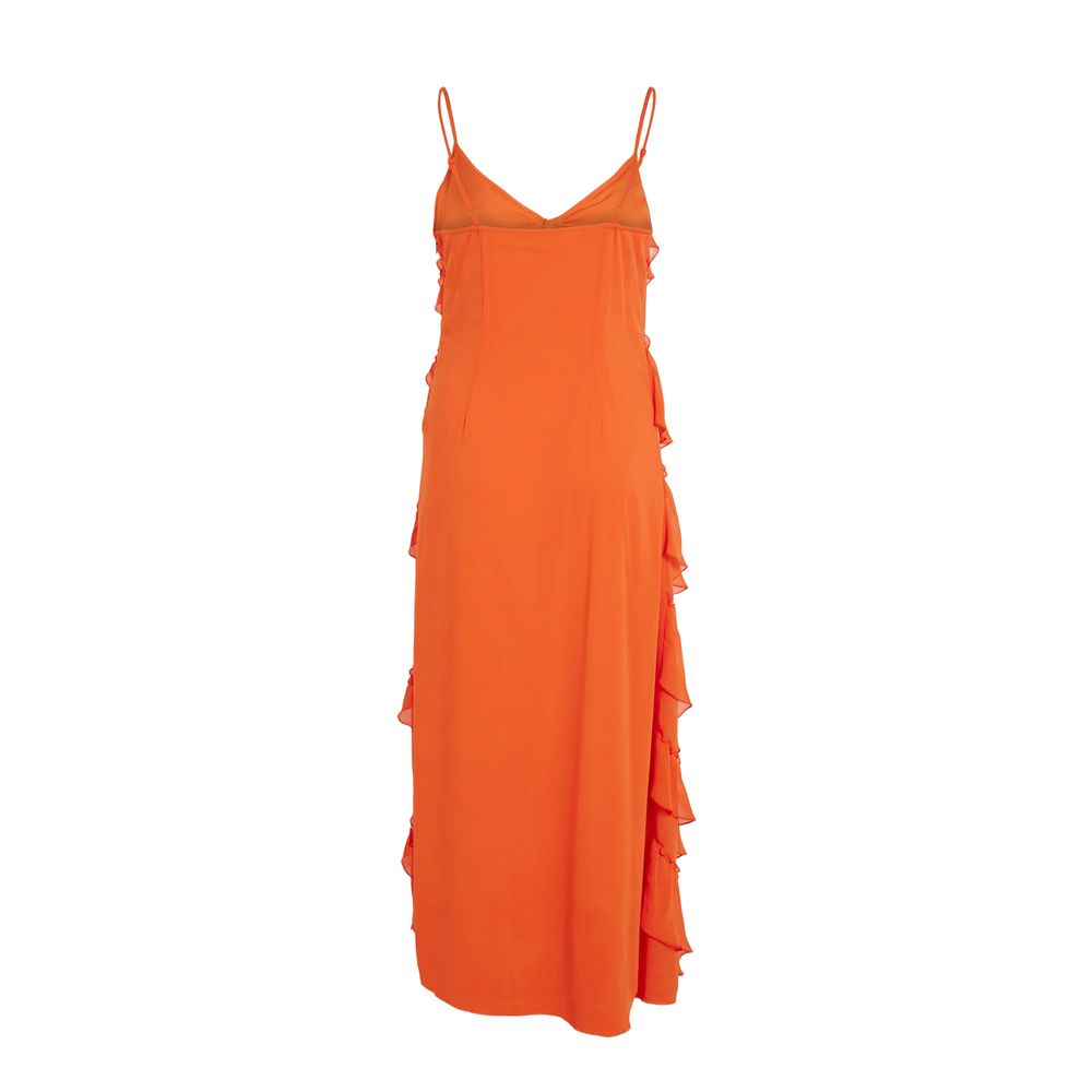 Vila Clothes Vila Clothes Orange Polyester Women's Dress