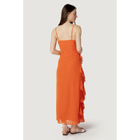 Vila Clothes Vila Clothes Orange Polyester Women's Dress