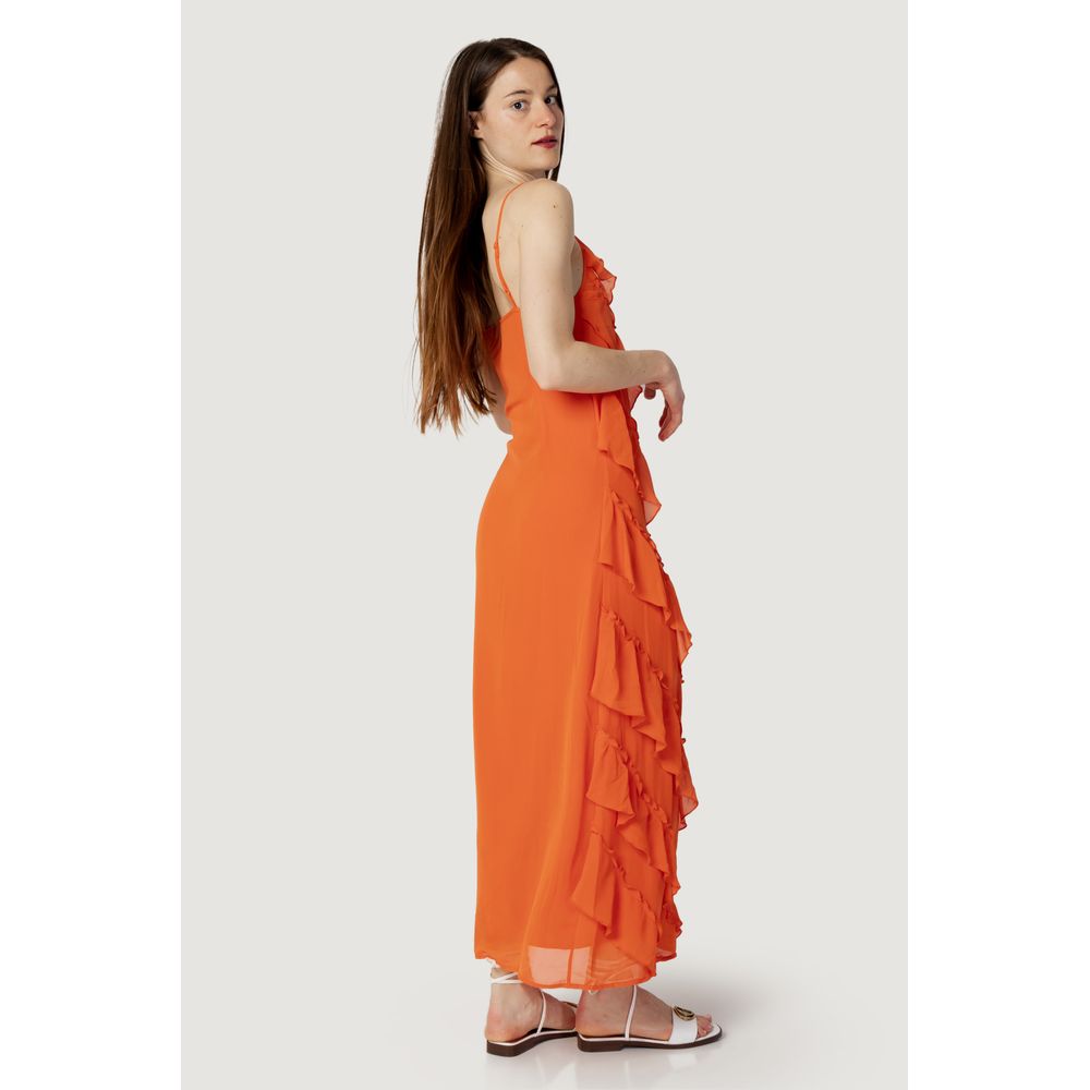 Vila Clothes Vila Clothes Orange Polyester Women's Dress