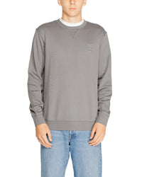 Boss Green Patch Crew Sweat Sweatshirt for Men Medium Grey Grey