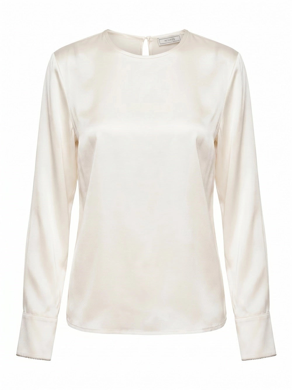 Peserico Women Stretch Silk Satin Blouse