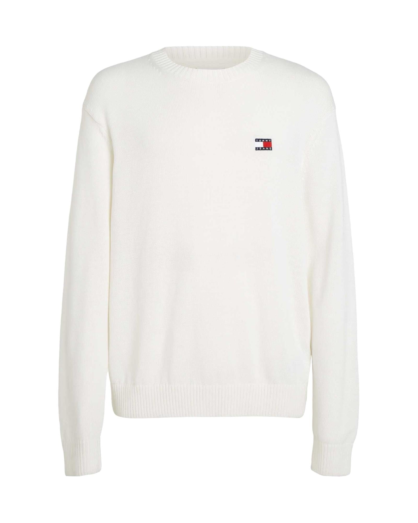 Tommy Hilfiger Men's Classic Crew Neck Sweater White