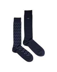 Emporio Armani Underwear Eagle Socks 2 Pack Crew Socks