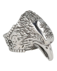 Gucci Mens Anger Forest Eagle Ring 9 Silver