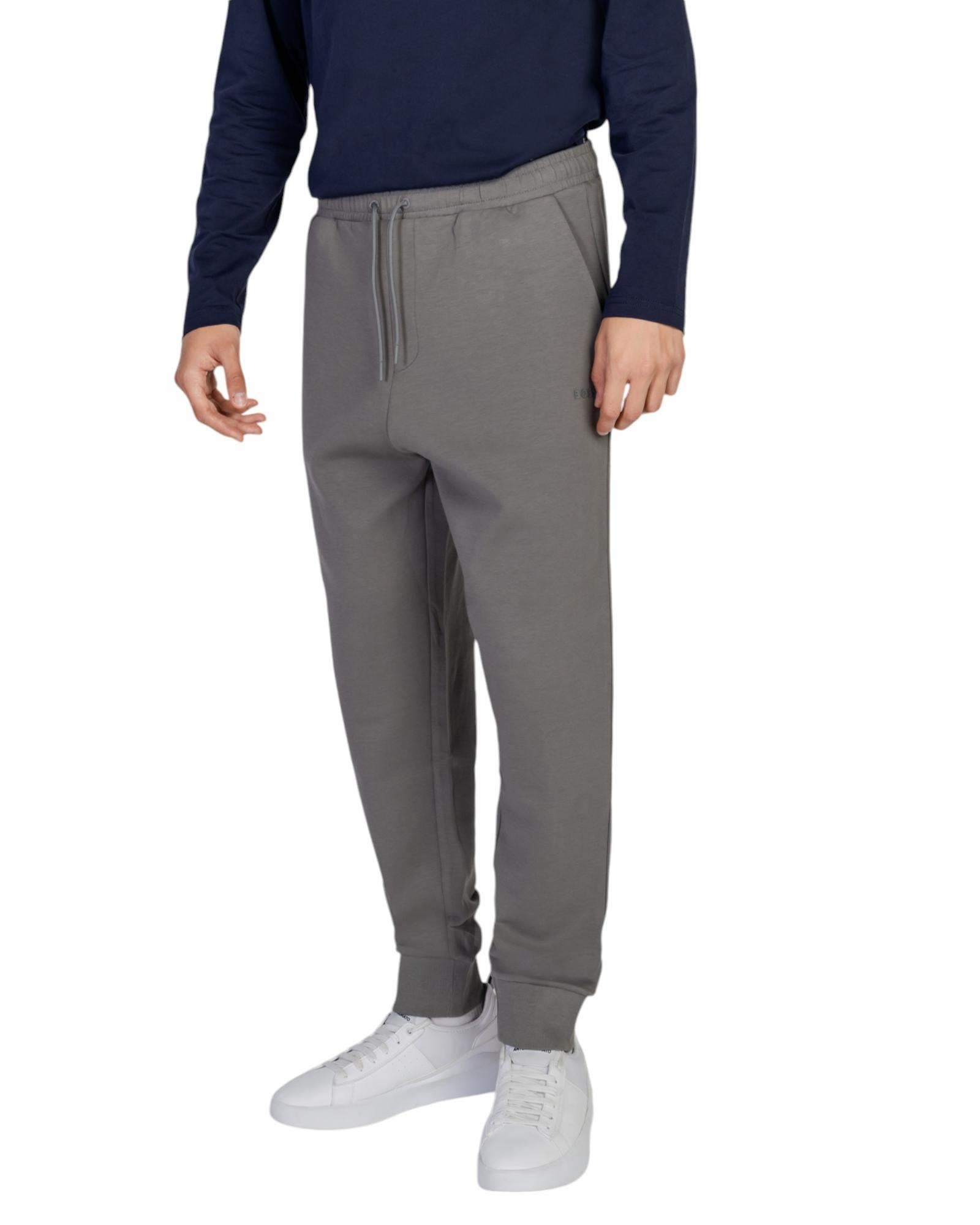 Boss Mens Track Pants Gray Relaxed Fit 38 Grey