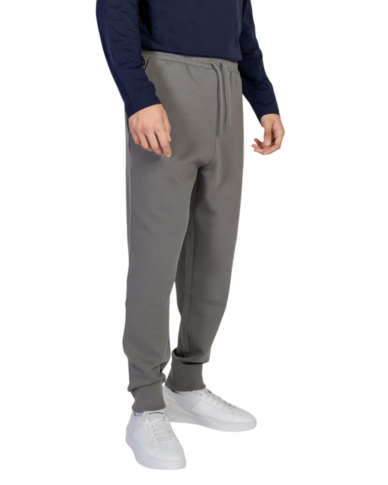 Boss Mens Track Pants Gray Relaxed Fit