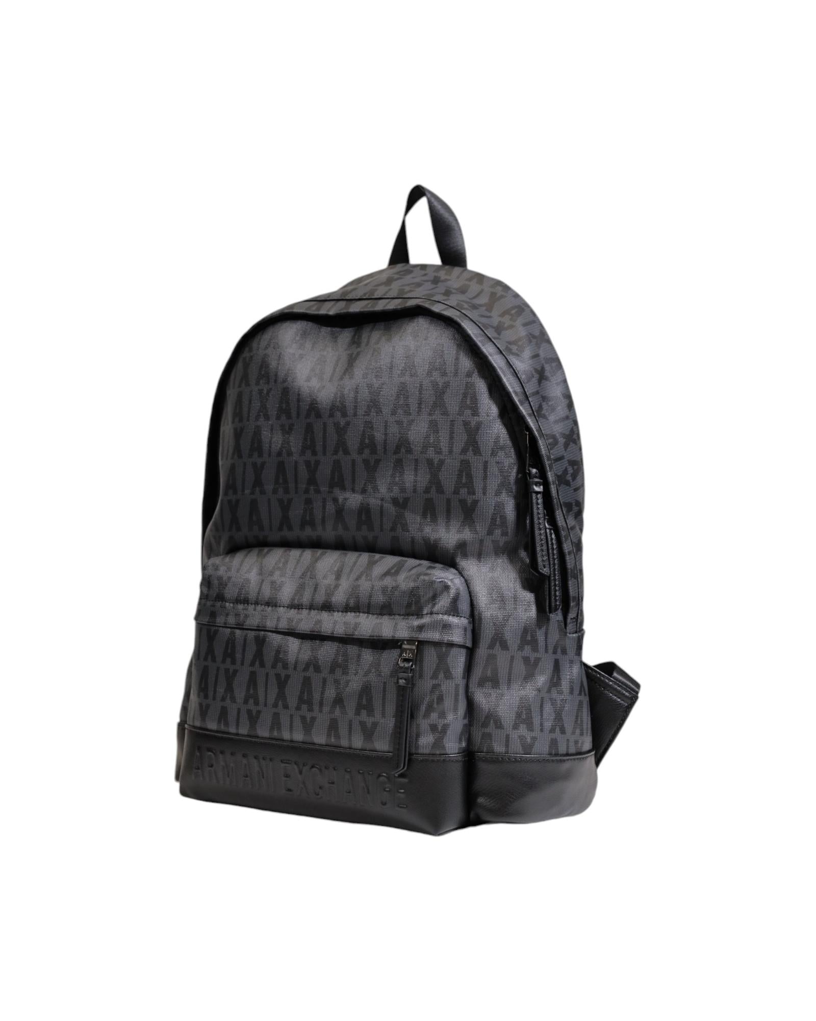 Armani Exchange  952510 9P234 Black All-Over Print Backpack     Men's Backpack with All-Over Print     952510 9P234 Black Backpack     Backpack for Men     Black All-Over Print Backpack