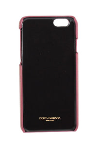 Dolce & Gabbana Dolce & Gabbana Pink Leather Heart Phone Women's Cover