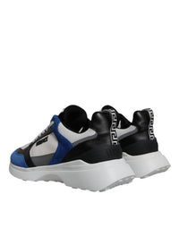 Versace Multicolor Canvas Quad Fabric Medusa Low Top Sneakers Men's Shoes