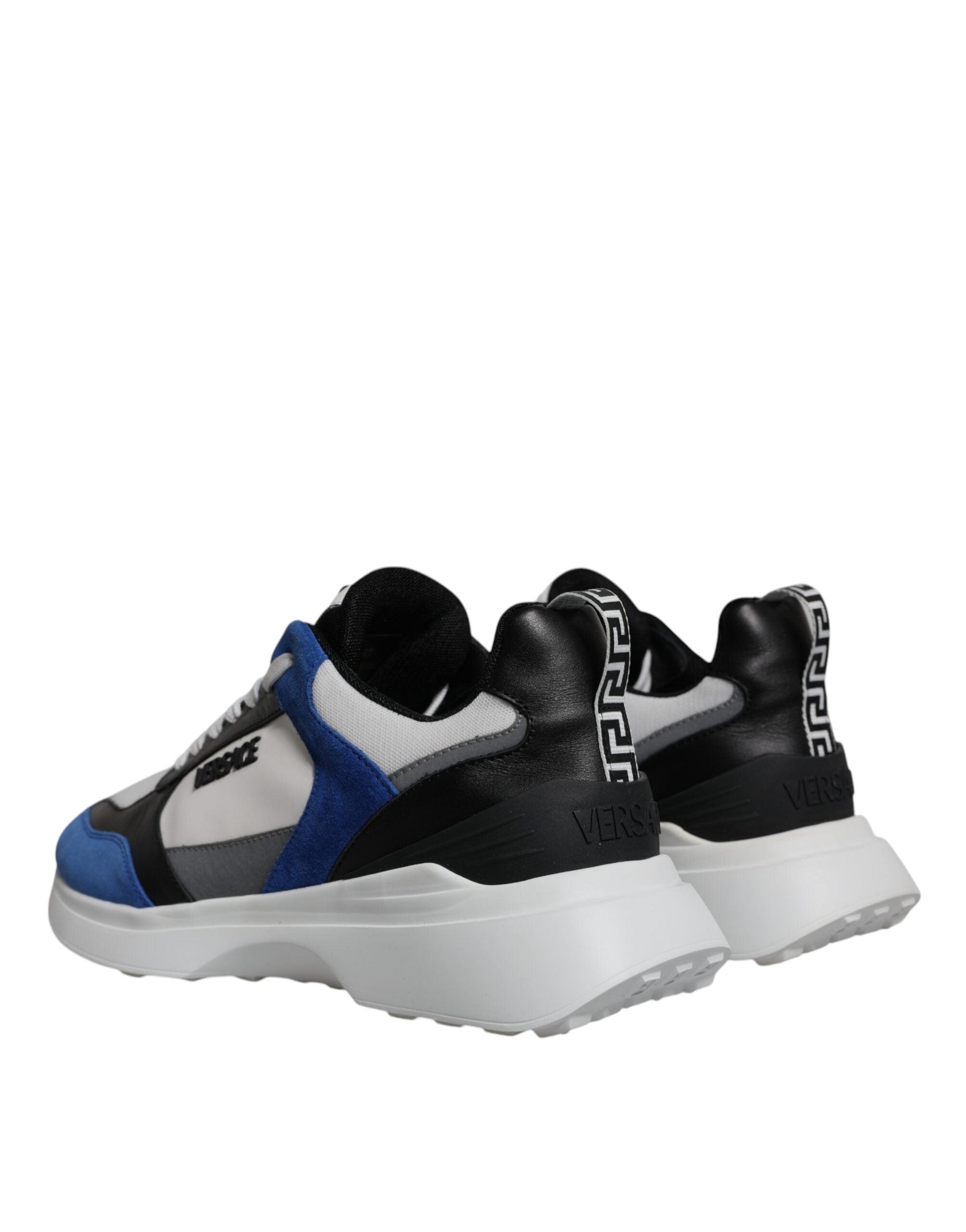 Versace Multicolor Canvas Quad Fabric Medusa Low Top Sneakers Men's Shoes