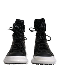Dolce & Gabbana Black Nylon Galileo High Top Sneakers Men's Shoes