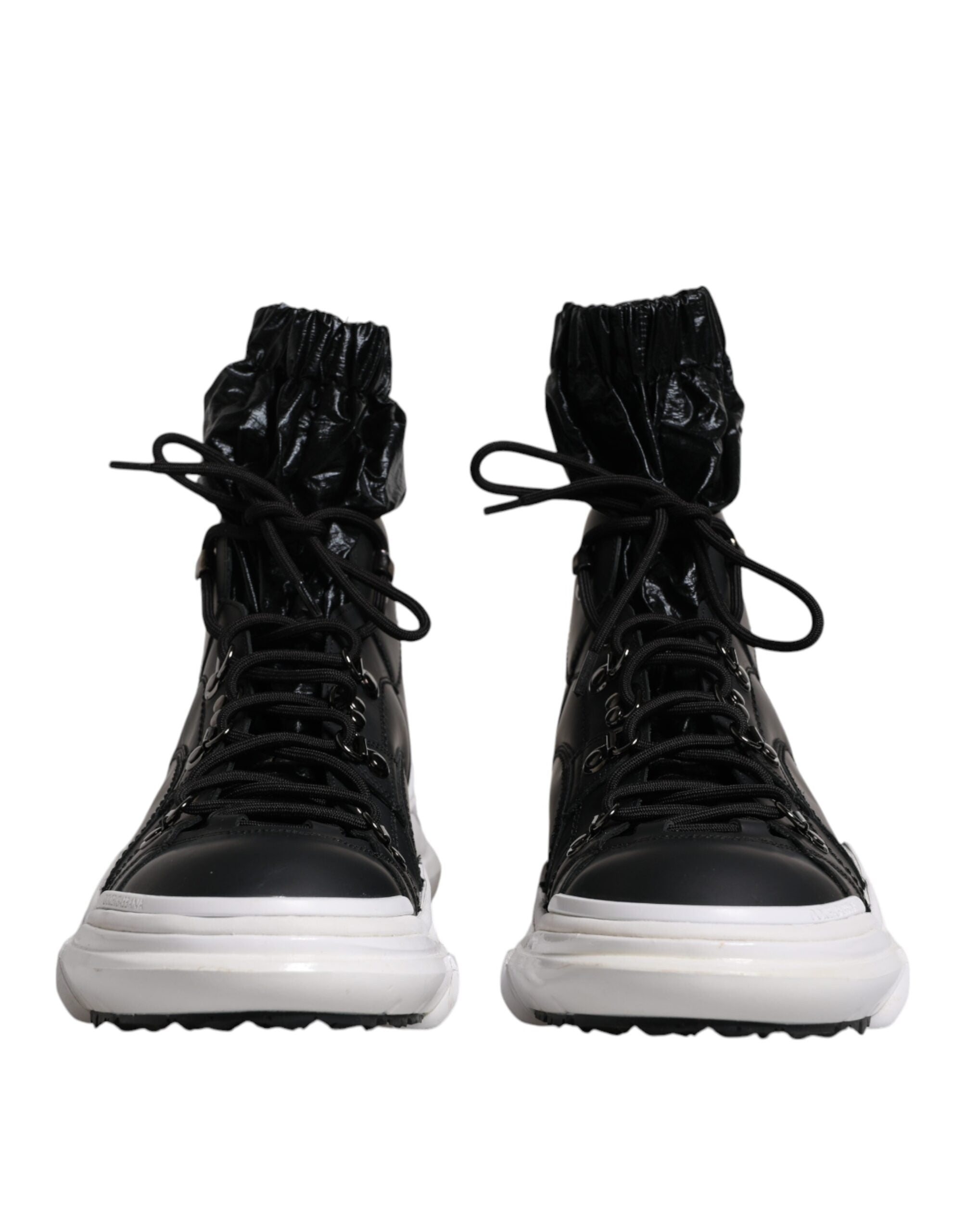 Dolce & Gabbana Black Nylon Galileo High Top Sneakers Men's Shoes