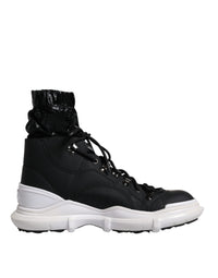 Dolce & Gabbana Black Nylon Galileo High Top Sneakers Men's Shoes