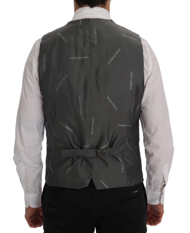 Dolce & Gabbana Black STAFF Cotton Striped Men's Vest