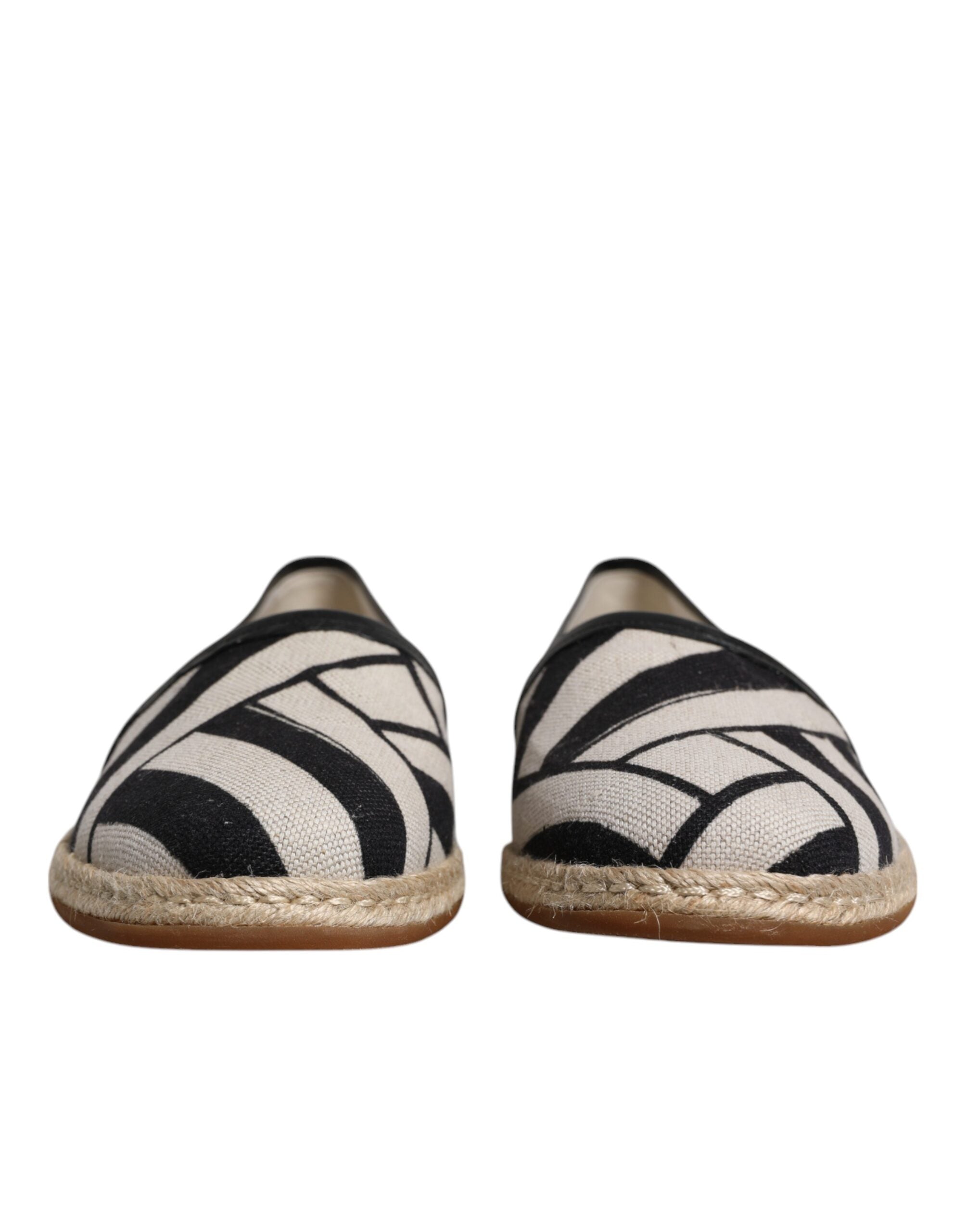 Dolce & Gabbana Dolce & Gabbana Black White Stripes Slip On Espadrille Men's Shoes