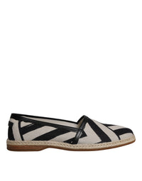 Dolce & Gabbana Dolce & Gabbana Black White Stripes Slip On Espadrille Men's Shoes