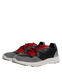 Dolce & Gabbana Multicolor Leather Suede Low Top Sneakers Men's Shoes