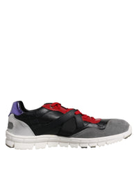 Dolce & Gabbana Multicolor Leather Suede Low Top Sneakers Men's Shoes