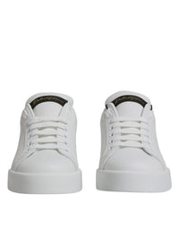 Dolce & Gabbana White Leather Classic Low Top Sneakers Women's Shoes