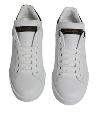 Dolce & Gabbana White Leather Classic Low Top Sneakers Women's Shoes