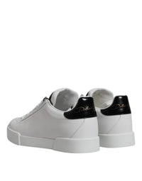 Dolce & Gabbana White Leather Classic Low Top Sneakers Women's Shoes
