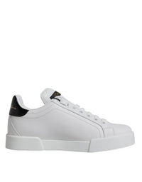 Dolce & Gabbana White Leather Classic Low Top Sneakers Women's Shoes