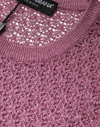 Dolce & Gabbana Pink Mesh See Through Sleeveless Tank Women's Top