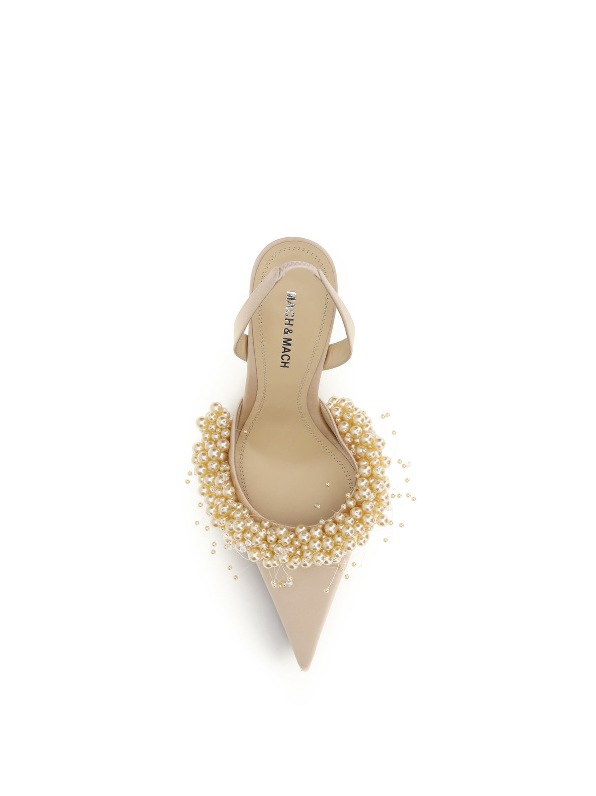 Mach & Mach Women Slingback Pumps With Pearls