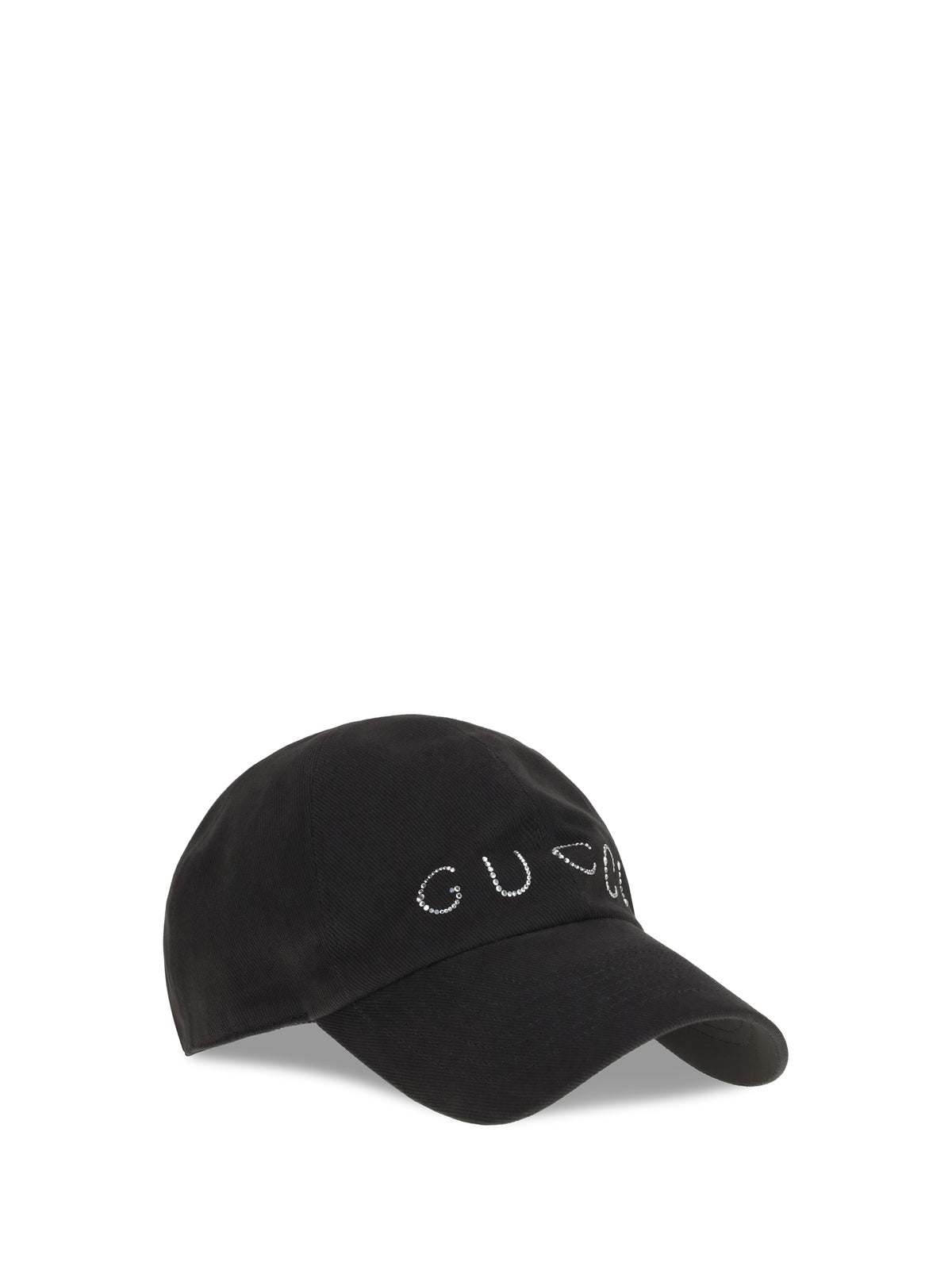 Gucci Women Rhinestone Logo Baseball Cap