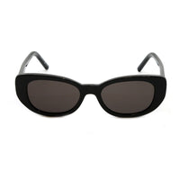 Saint Laurent Sunglasses Cat Eye Full Rim, Shiny Black Frame and Black Lens SL316BETTY001